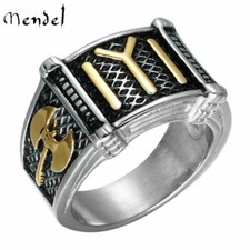 MENDEL Mens Turkish Kayi Ertugrul Tribal Ring For Men Size 7 8 9 10 11 12 15 16