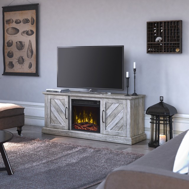 Dcor Design West Lake 60 Tv Stand With Electric Fireplace For