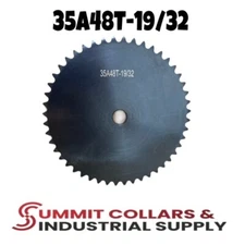 Summit Collars, 35A48H-19/32 Type A Plate Sprocket 48 Teeth for #35 Roller Chain