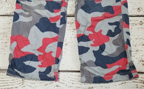 MINI BODEN 9 Boys Red Blue Camo Techno Cargo Skate Pants Elastic Waist VGUC 9 - Picture 4 of 7