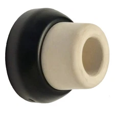 Rubber Wall Door Knob Bumper Protector Door Stopper Black 1 7/8" Base BH2005BL
