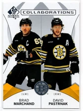 2024-25 Upper Deck SP Autenthic Collaborations Brad Marchand, David Pastrnak 1