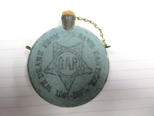 Old Grand Army the Republic Reunion Souvenir We Drank From Same Felt Canteen