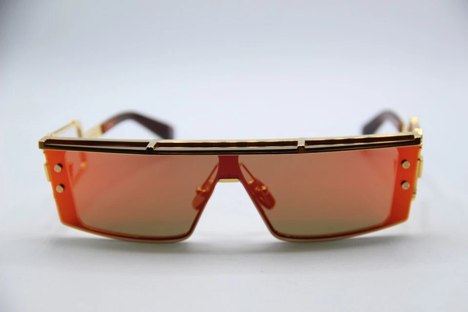 NUEVO BALMAIN PARIS WONDER BOY III BPS-127C-145 ORO ROJO AUTÉNTICO GAFAS DE SOL 145 MM Foto 2 de 4