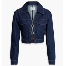 Nwot Frame Cotton Shrunken Buckle Denim Jeans Jacket Blue Size Xs Nwot Frame Cotton Shrunken Buckle Denim Jeans Jacket Blue Size Xs