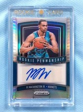 19-20 Prizm PJ Washington Jr. Autograph Card Silver