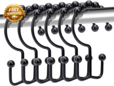 Shower Curtain Hooks Double Sided Black Shower Curtain Hooks Rust Proof
