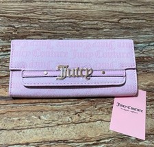 Juicy Couture Wallet Pink Handbag Logo Cardholder Wallet Snap Closure