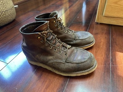 Red Wing  6'' MOC Toe Boot Mens 875  Leather BOOTS Shoes Size 10.5 E