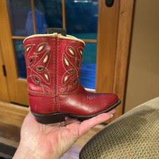 Vintage ACME Toddler Little Kids Or Salesman Sample Red Cowboy Boots