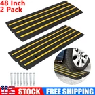 48in Driveway Curb Ramps 2.5 Inch High Rubber Heavy-Duty for Car Truck 2 Pack