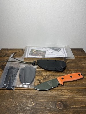 ESEE Rat RC-3  OD Green Blade, Orange G10 Handle, Black Sheath, New Old Stock