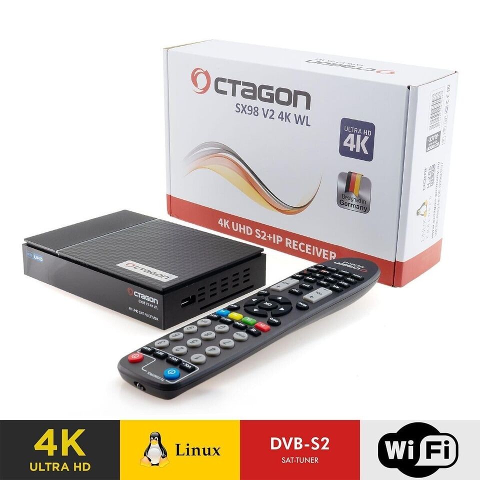 Octagon SX98 V2 4K WL UHD Dual-WiFi CA Linux 1x DVB-S2 Sat IP-Receiver
