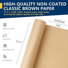 Brown Kraft Paper Roll For Crafts Gift Wrapping Packing Postal Shipping Covering