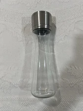 Trudeau Stainless Steel Salt or Pepper Mill – 10″ Tall with Glass Reservoir