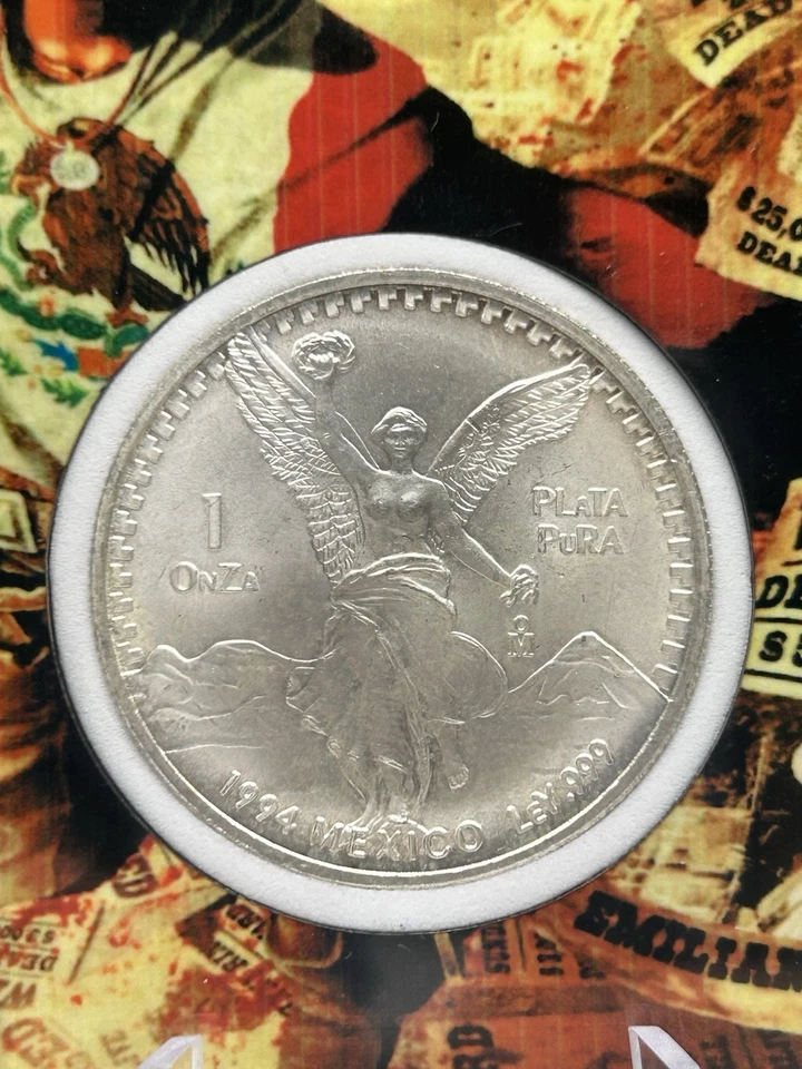 1994 Mexico 🇲🇽 Libertad 1oz Silver In A Acrylic Case ! ✨💯Only 400,000 Minted - Image 3 of 4