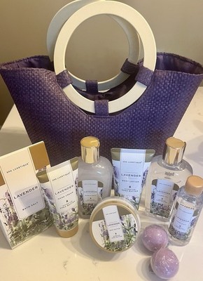 Spa Luxetique Lavender Gift Baskets for Women - 10 Piece