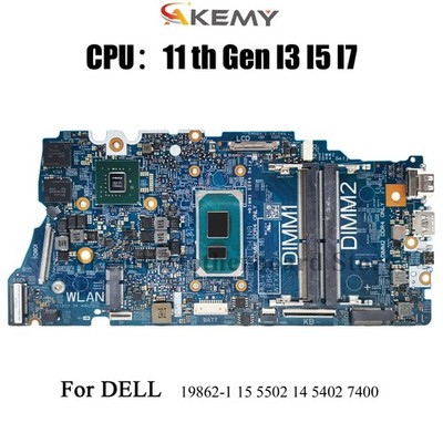 For Dell Vostro 5402 5502 Laptop Motherboard 19862-1 with i3 i5 i7 0G0XMN 04D2JV