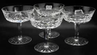Vintage Set of 4 Waterford Cut Crystal LISMORE  Champagne Coupe Sherbet Stemware