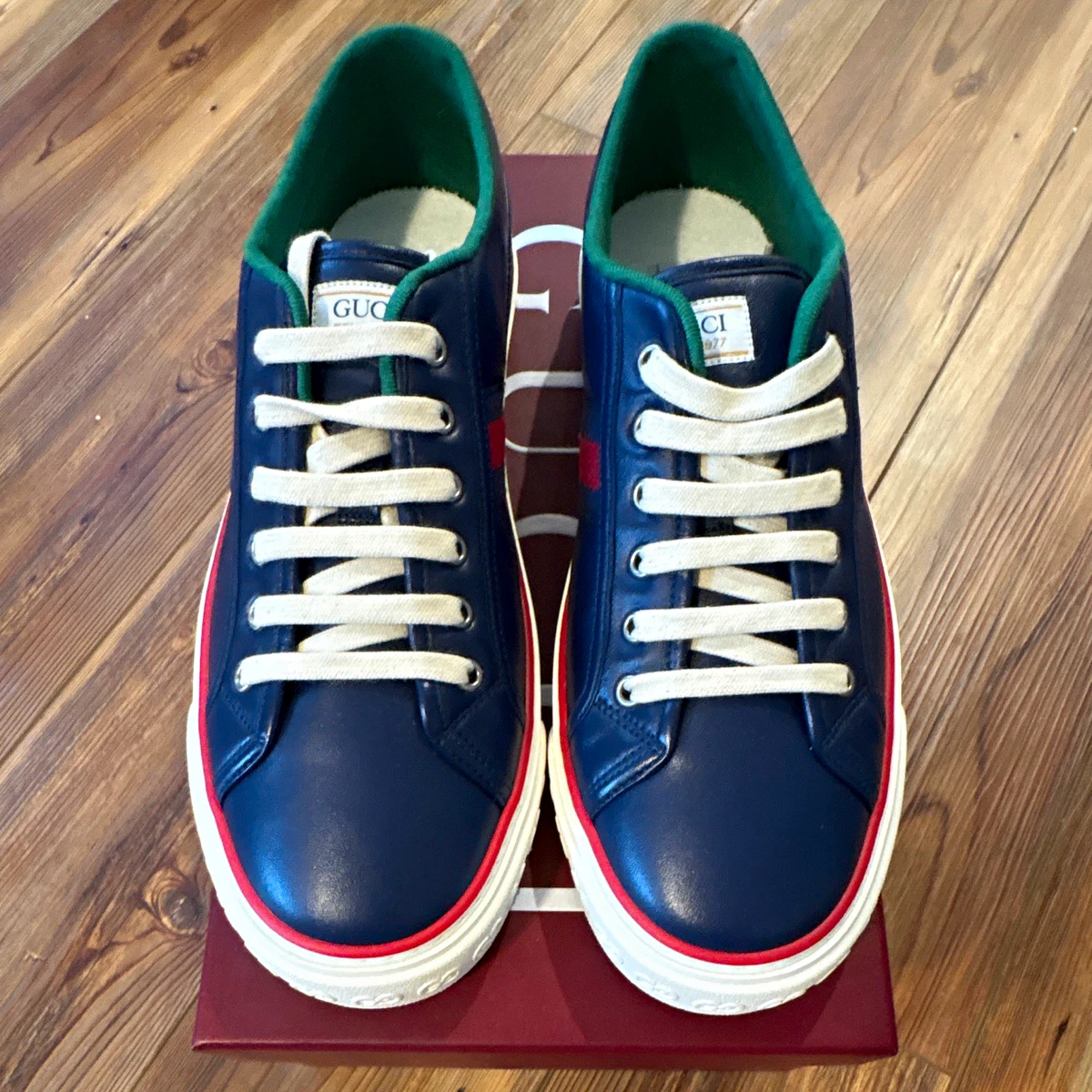 ［GUCCI］ネイビー ベルクロスニーカー(新品)22cm Gucci Blue Casual Shoes for Men for sale - eBay