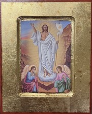 Icon of Resurrection of Jesus Christ - Catholic 13cm x 10.5cm