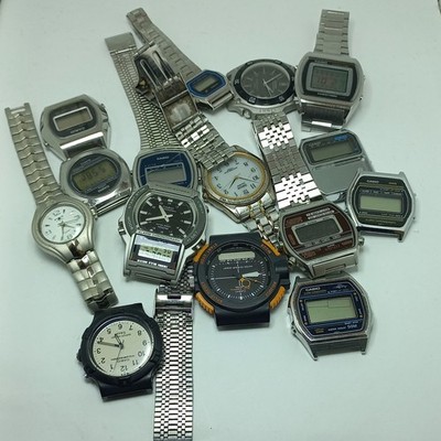 Lot Of 15 Casio Citi Ana-digi Vintage Watches Retro  Collection Parts