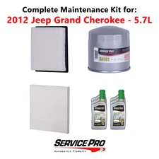 2012 Jeep Grand Cherokee 5.7L Complete Cabin, Air & Oil Filter Kit (5W-30)