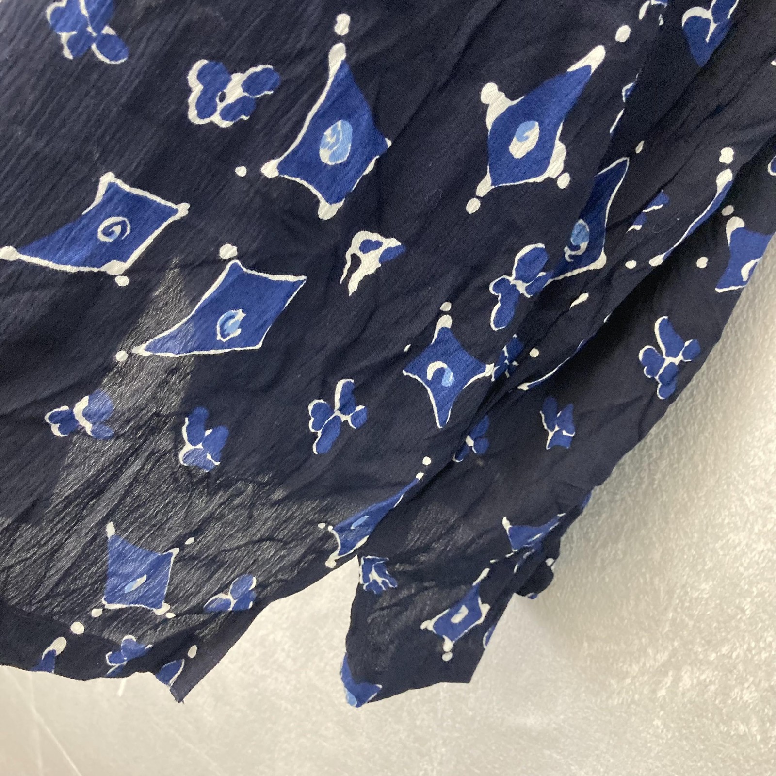 NWT Sostanza Button Up Blouse Top Womens Size 24W Navy Blue Lightweight Shirt