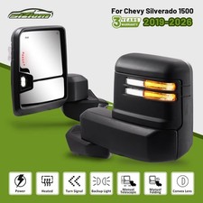 Towing Mirrors For 2019-2026 Chevy Silverado 1500 Power Heated Bsm Towing Mirrors For 2019-2026 Chevy Silverado 1500 Power Heated Bsm