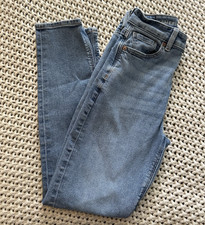 Womens American Eagle High Rise Stretch Jegging Jeans Size 0 Light Wash Ankle