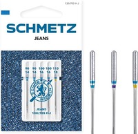 Schmetz - 5 NäHmaschinennadeln - Jeans - 130/705 H-J - Nadeldicke: 90/14-110/18