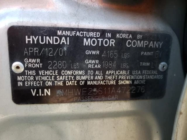 Motor de arranque usado se adapta a: Hyundai Sonata 2001 2,4 grado A Foto 4 de 4