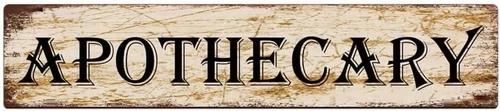 Retro Tin Sign Apothecary Metal Wall Plaque Vintage Bar Pub Home Decor 4x16in