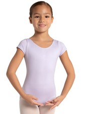 Girl's Lavender Short Sleeve Leotard - Size Large