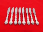 Set of 8 Gorham Sterling Silver Melrose Butter Spreaders SC-7