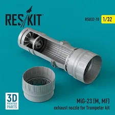 MiG-23 (M, MF) exhaust nozzle for Trumpeter kit Scale 1:32 ResKit RSU32-0010