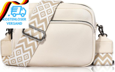GASSDA Crossbody Bag Damen, Kleine Umhängetasche Damen Breiter Gurt, PU Leder Ha