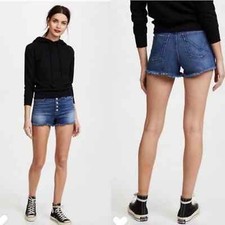 Hudson Zoeey High Waisted Button Fly Shorts Size 26