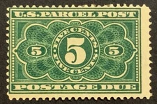 Travelstamps: 1912 US Stamps Scott # JQ3 5¢ Parcel Post Due Mint OG Hinged(R)