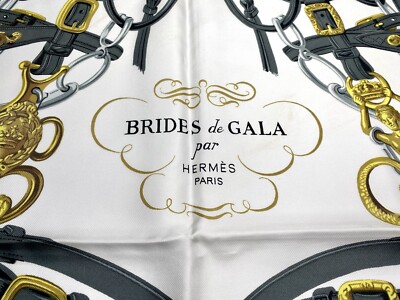 Hermes Silk Scarf 90, 1957 Red, Brides de Gala by Guygkar Hugo