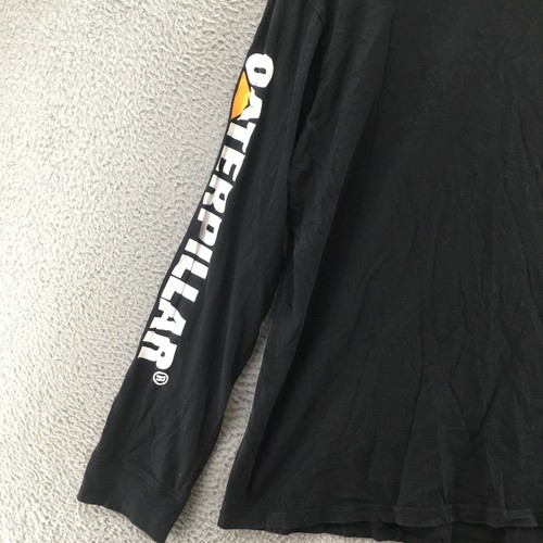 Caterpillar Long Sleeve Tee Tshirt Top Mens XL Black Cotton Pullover Round Neck - Picture 3 of 11