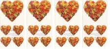 Vintage Paper House Productions Stickypix Stickers Heart Shaped Roses - 8 Mods