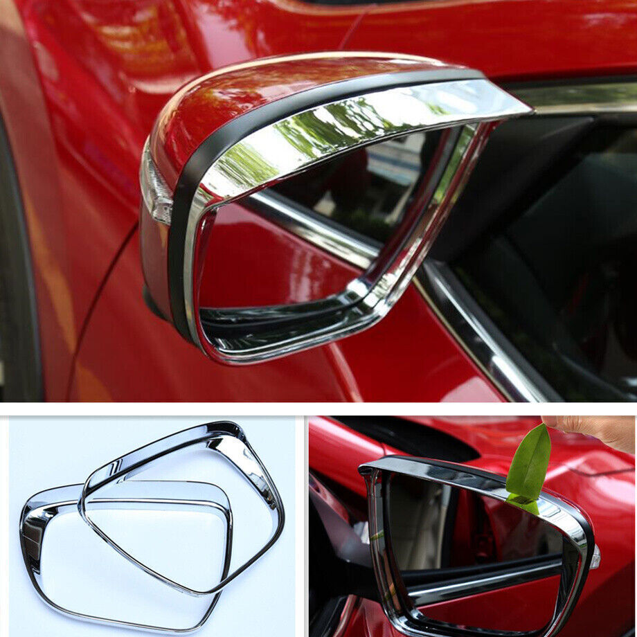 Chrome Side Mirror Rain Guard Cover For 2014-2020 Nissan Rogue