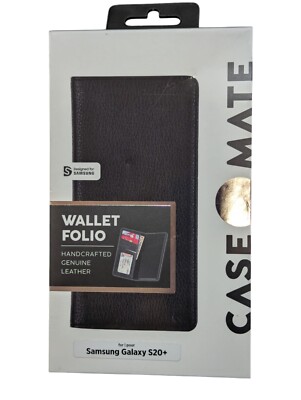 i9. Case Mate Wallet Folio Leather Case for Samsung Galaxy S20+ (6.7 ) BLACK NEW