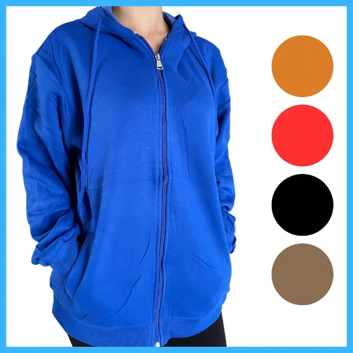 Felpa con Cappuccio con interno felpato da Donna Logo Script Blu Navy