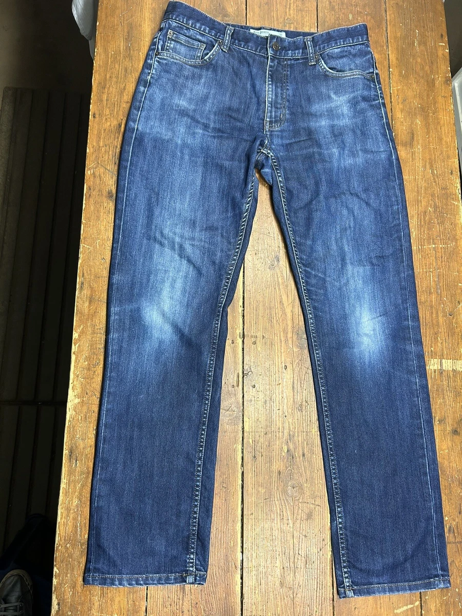 Just Jeans 1970 mens Blue Denim Jeans Straight Leg W 34 L 32