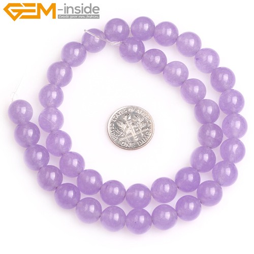Light Purple Jade Beads Round Gemstone Spacer Beads Jewelry Making 15" 8mm 10mm - Picture 16 of 19