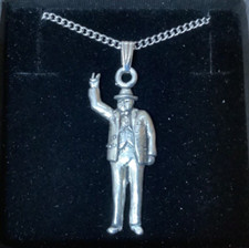 Winston Churchill Silver Pewter Pendant On A Chain (P)