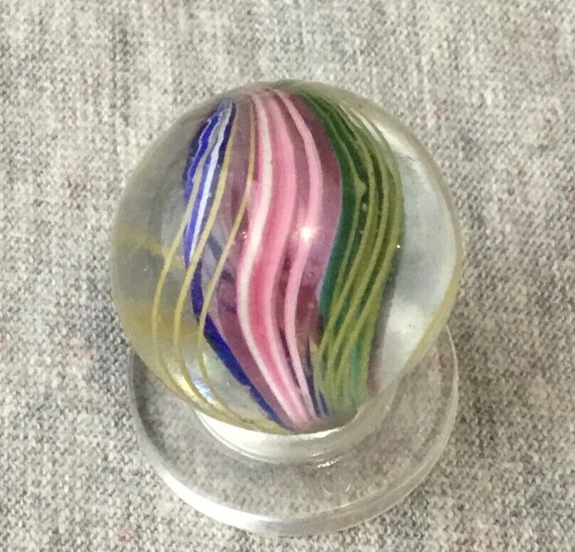 old estate marbles: a Antique GERMAN Handmade QUADRUPLE Ribbon Core a CLASSIC!