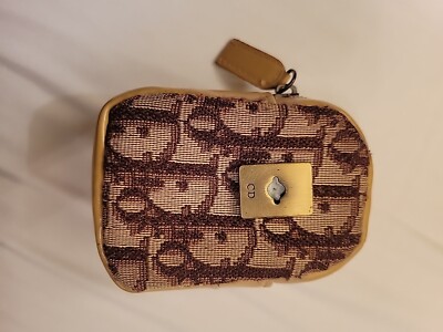 Christian Dior Trotter Canvas Leather Coin Purs Compact Wallet